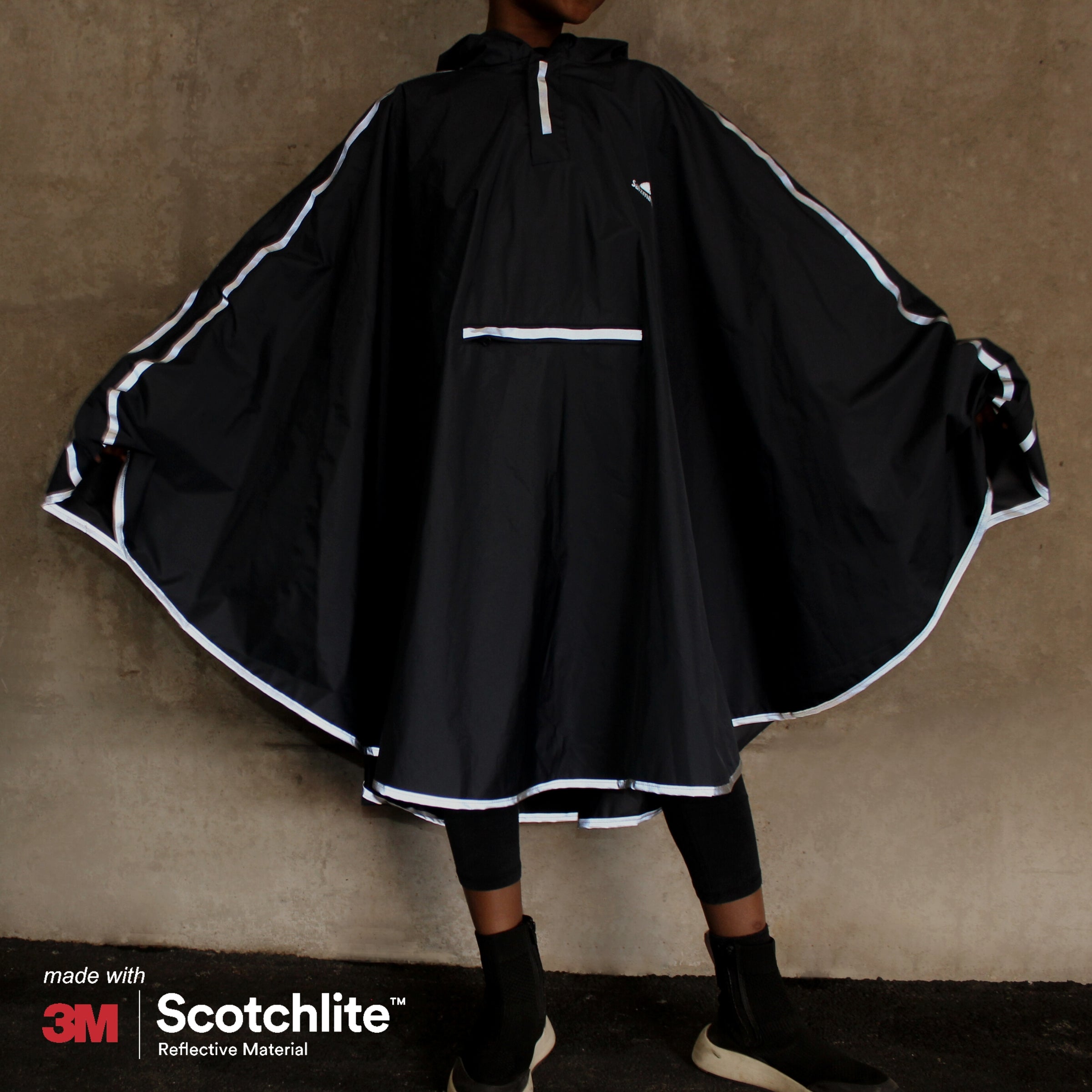 Reflective rain poncho online