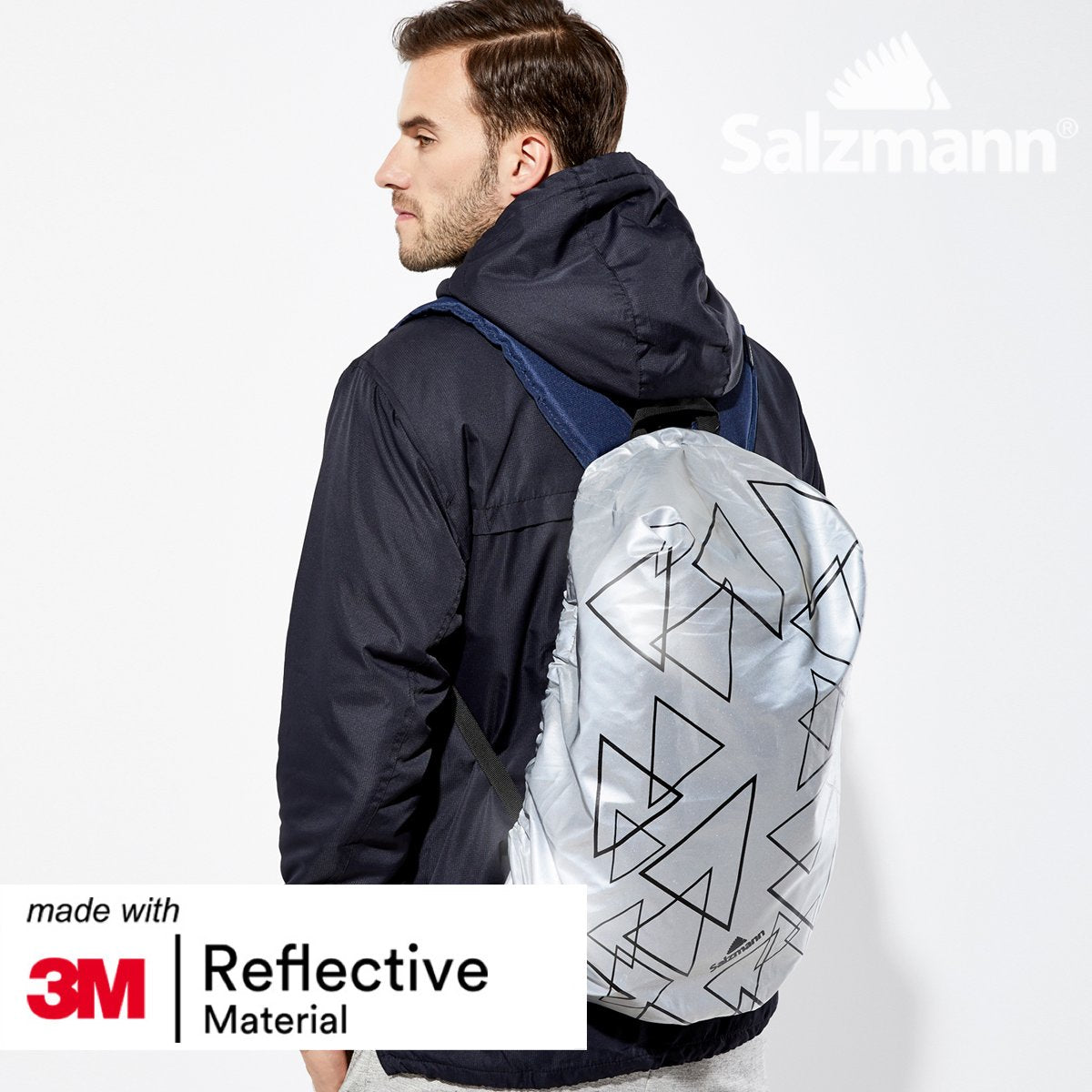 Reflective store backpack cover