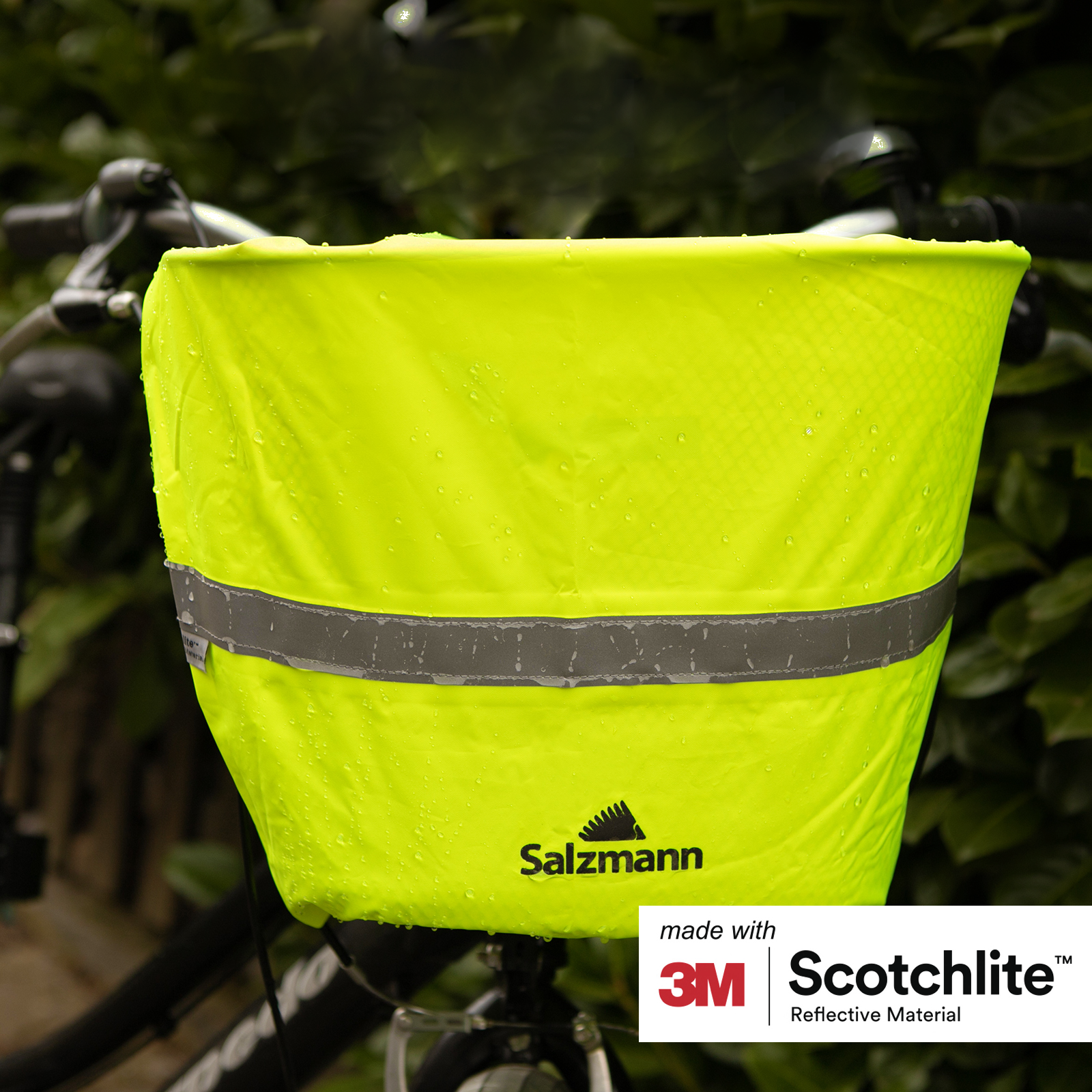 Housse de panier de vélo étanche avec bandes réfléchissantes, panier de vélo  de protection contre la pluie pour l'avant, housse de pluie pour le panier  arrière 42 x 33 x 25 cm